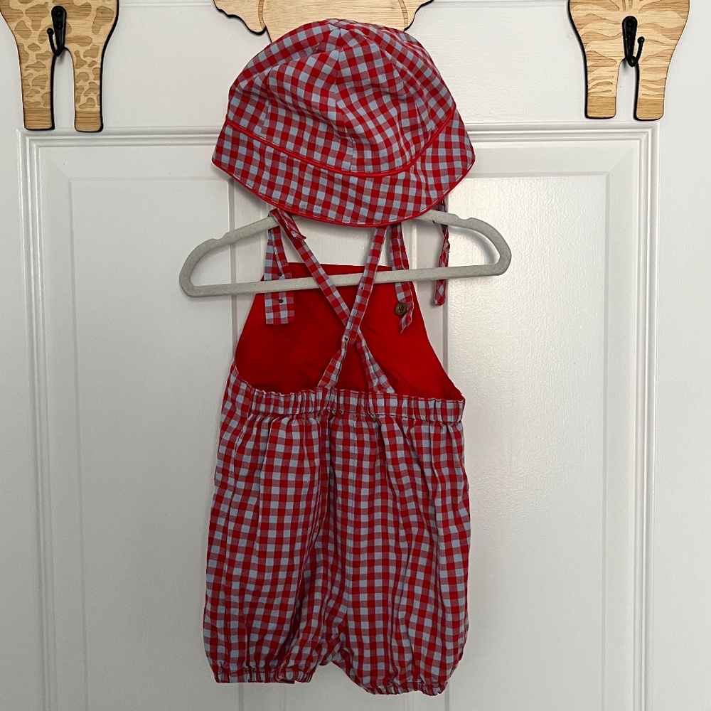 Janie and Jack romper with summer hat